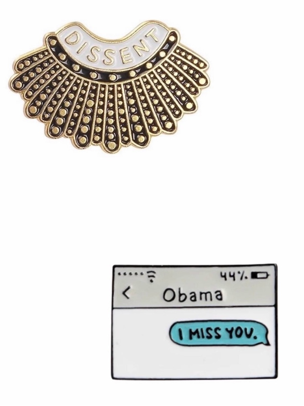 🍒3/$30 New “Dissent” & “I Miss Obama” Pins